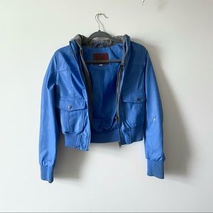 Blue Leather Jacket